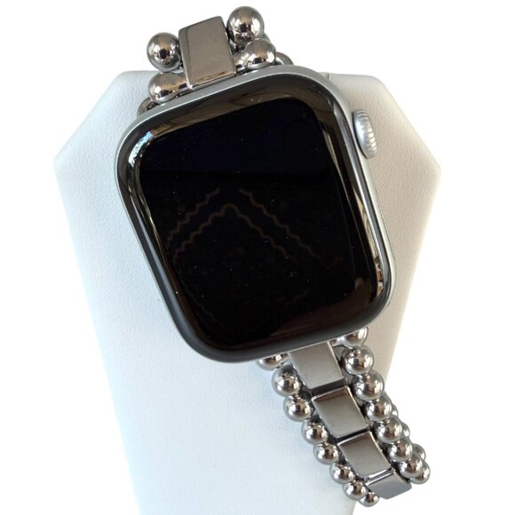 LAGOS Smart Caviar Stainless Steel Apple Watch Band – Size Small/Medium - Picture 1 of 7